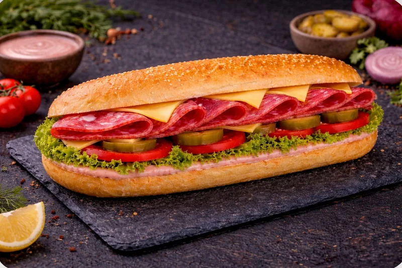 Сонвич с колбасой и сыром XL